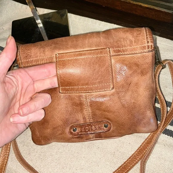 NWOT Bed Stu Leather Ziggy Clutch Crossbody Belt Bag Tan Rustic Retail $165 - Picture 11 of 16